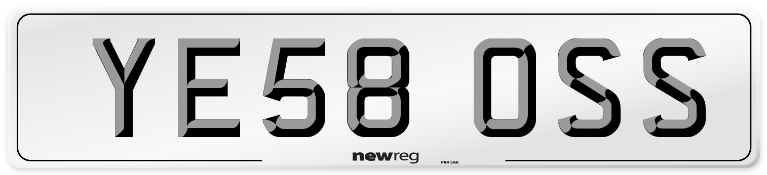 YE58 OSS Number Plate from New Reg